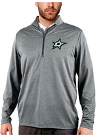 Antigua Dallas Stars Mens Charcoal Rally 2.0 Long Sleeve Qtr Zip Pullover