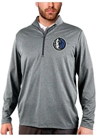 Antigua Dallas Mavericks Mens Charcoal Rally 2.0 Long Sleeve Qtr Zip Pullover