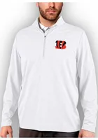 Antigua Cincinnati Bengals Mens Rally 2.0 Long Sleeve Qtr Zip Pullover