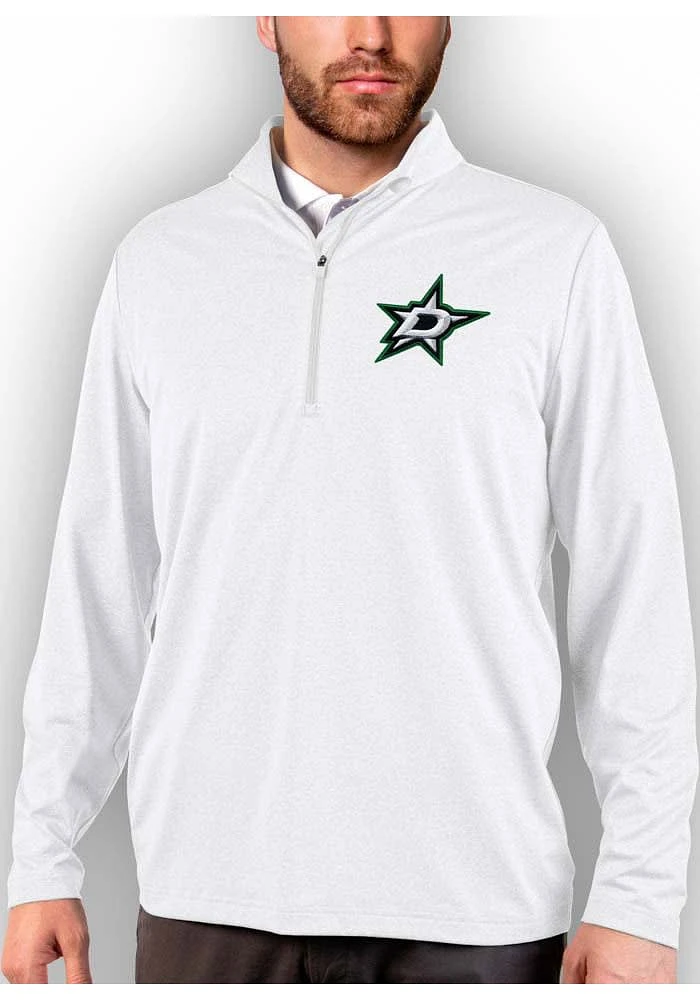 Antigua Dallas Stars Mens Rally 2.0 Long Sleeve Qtr Zip Pullover