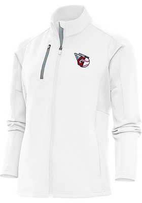 Antigua Cleveland Guardians Womens White Generation Light Weight Jacket