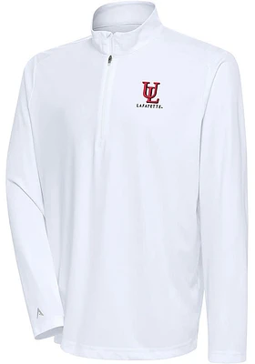 Antigua Louisiana Ragin' Cajuns Mens White Tribute Long Sleeve Qtr Zip Pullover
