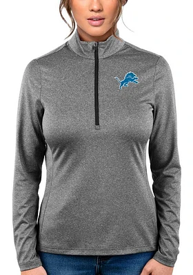 Antigua Detroit Lions Womens Black Tribute Qtr Zip Pullover