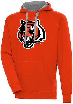 Antigua Cincinnati Bengals Mens Victory Mascot Long Sleeve Hoodie