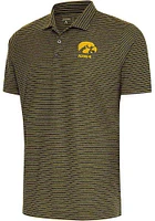 Antigua Iowa Hawkeyes Mens Black Esteem Short Sleeve Polo