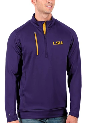 Antigua LSU Tigers Mens Purple Generation Qzip Long Sleeve Qtr Zip Pullover