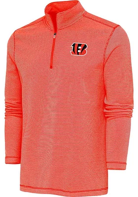 Antigua Cincinnati Bengals Mens SHORE BUNKER Long Sleeve 1/4 Zip Pullover