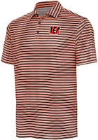 Antigua Cincinnati Bengals Mens Orange THE TURN Short Sleeve Polo