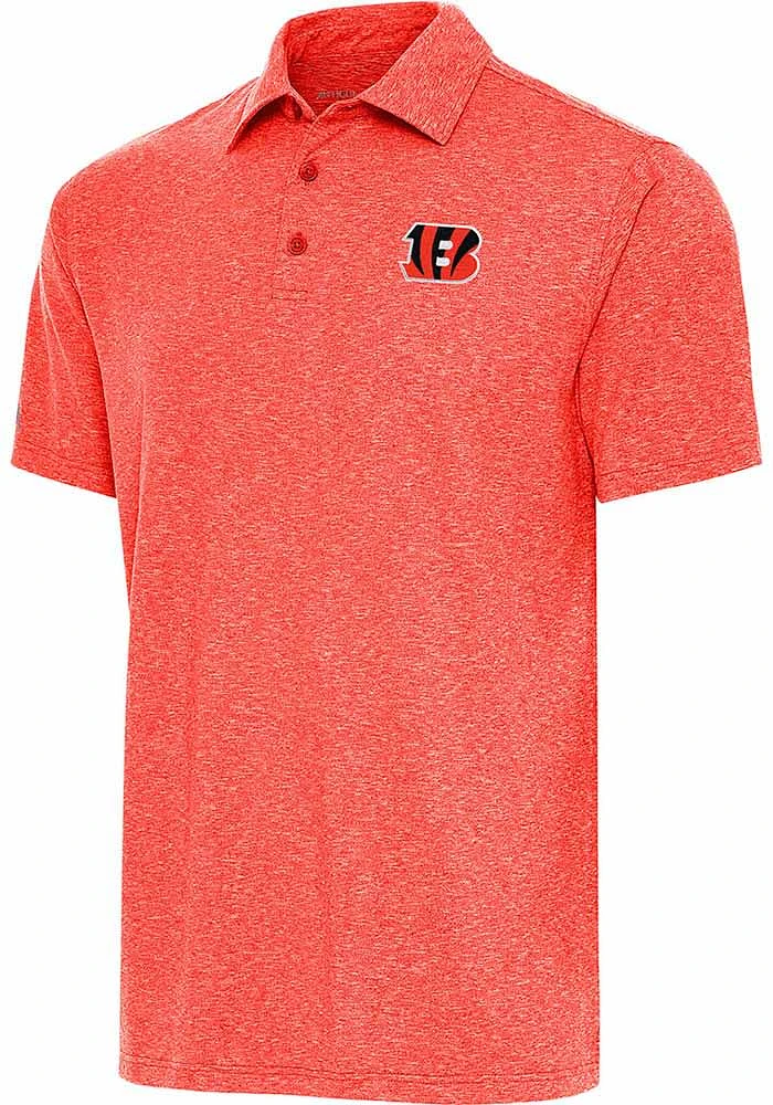 Antigua Cincinnati Bengals Mens Orange PAR 3 Short Sleeve Polo