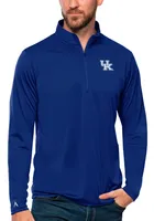 Antigua Kentucky Wildcats Mens Tribute Long Sleeve Qtr Zip Pullover