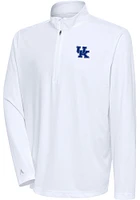 Antigua Kentucky Wildcats Womens White Tribute Style Qtr Zip