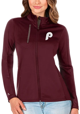 Antigua Philadelphia Phillies Womens Maroon Generation Light Weight Jacket