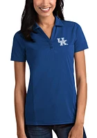 Antigua Kentucky Wildcats Womens Blue Tribute Short Sleeve Polo Shirt