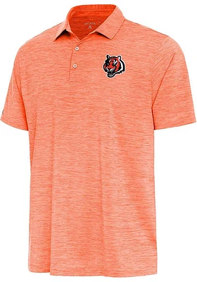 Antigua Cincinnati Bengals Mens Orange Layout Short Sleeve Polo