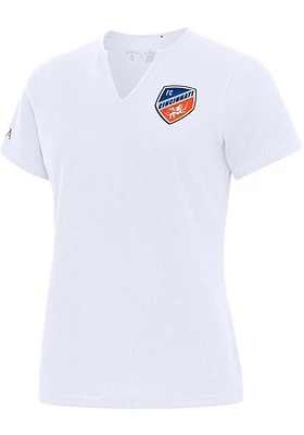 Antigua FC Cincinnati Womens White Traveler Short Sleeve T-Shirt