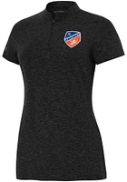 Antigua FC Cincinnati Womens Black Heirloom Short Sleeve Polo Shirt