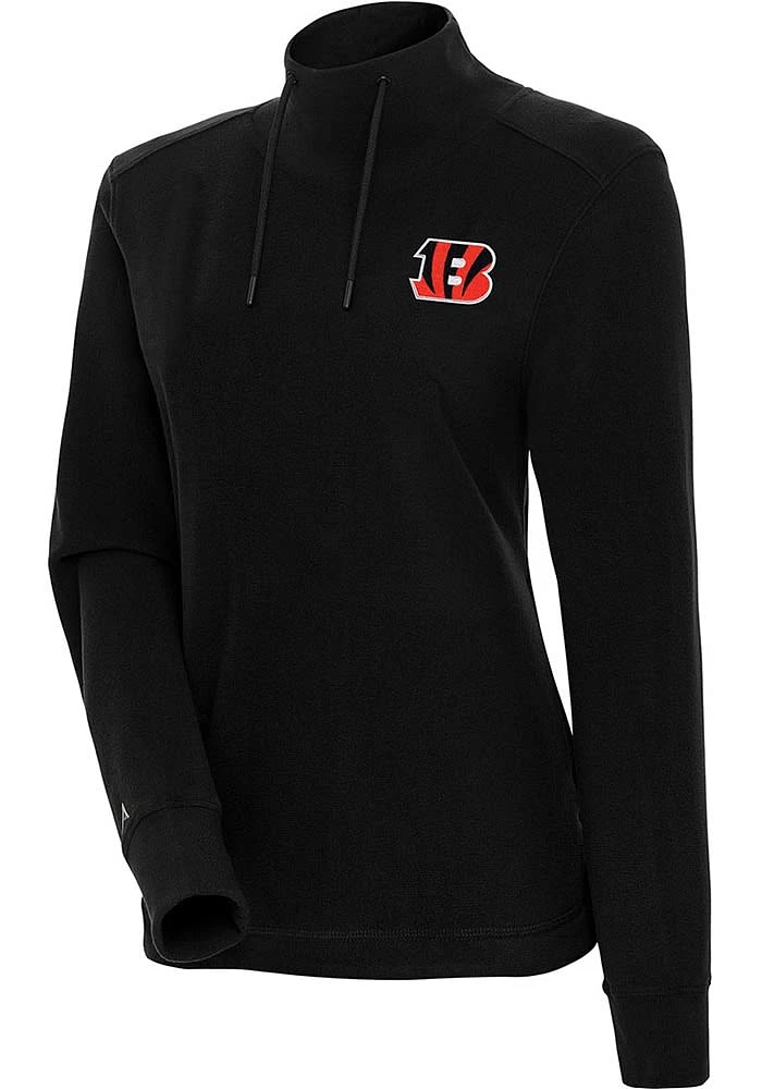 Antigua Cincinnati Bengals Womens Black Moment Crew Sweatshirt