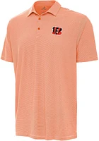 Antigua Cincinnati Bengals Mens Twine Short Sleeve Polo