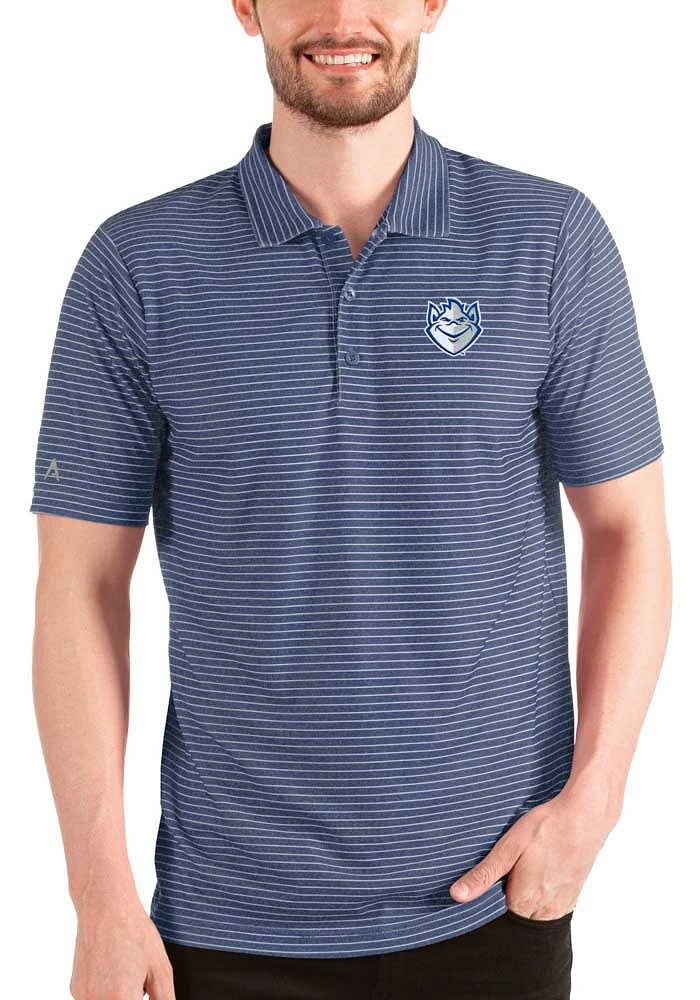 Antigua Saint Louis Billikens Mens Blue Esteem Short Sleeve Polo
