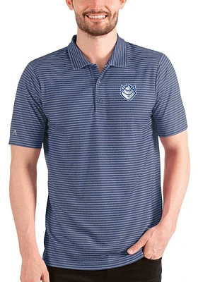 Antigua Saint Louis Billikens Mens Blue Esteem Short Sleeve Polo