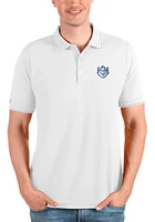 Antigua Saint Louis Billikens Mens White Affluent Short Sleeve Polo