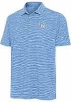 Antigua Kentucky Wildcats Mens Light Blue Static Watercolor Short Sleeve Polo