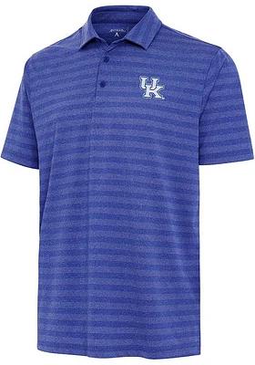 Antigua Kentucky Wildcats Mens Blue Urge Tonal Short Sleeve Polo