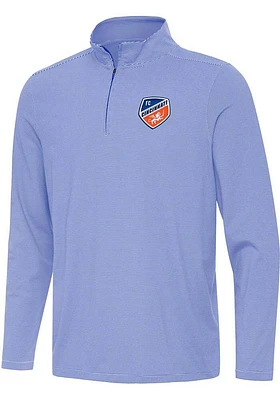 Antigua FC Cincinnati Mens Twine Long Sleeve Qtr Zip Pullover