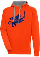 Antigua FC Cincinnati Mens Orange Flier Bunker Classic Long Sleeve Hoodie