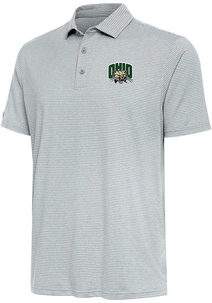 Antigua Ohio Bobcats Mens Scheme Short Sleeve Polo