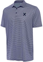 Antigua Xavier Musketeers Mens Navy Blue Rings Short Sleeve Polo