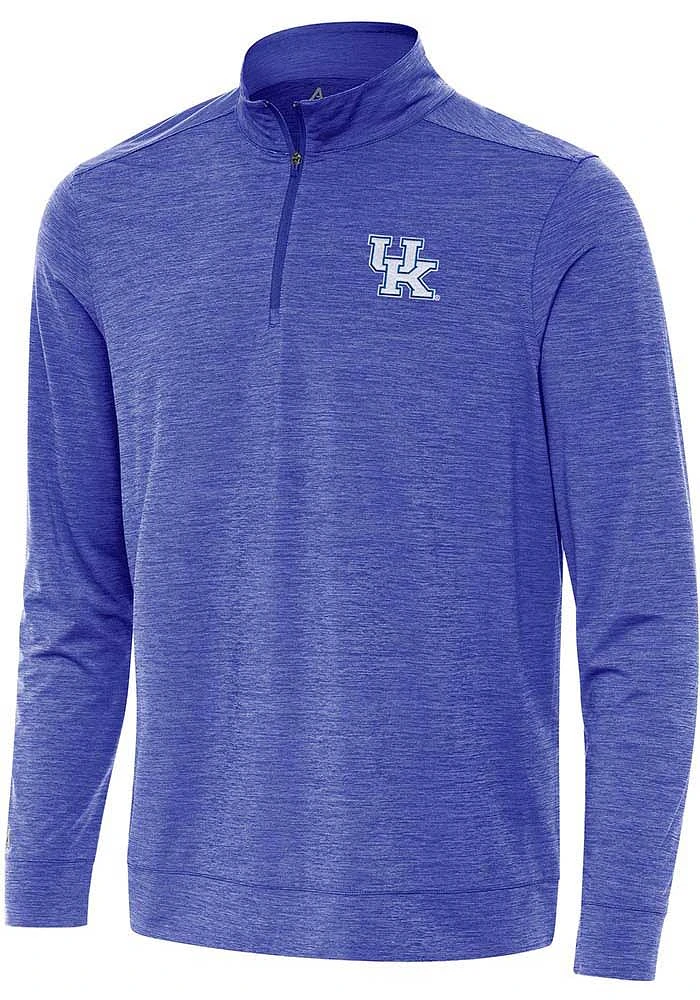 Antigua Kentucky Wildcats Mens Bright Long Sleeve Qtr Zip Pullover