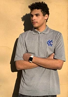 Antigua Kansas City Athletics Mens Grey Pique Short Sleeve Polo