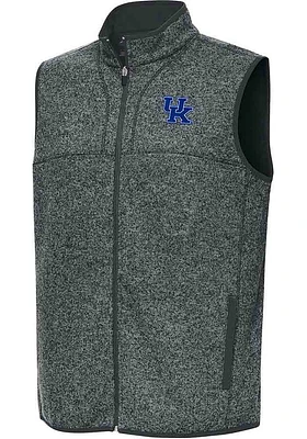 Antigua Kentucky Wildcats Mens Charcoal Fortune Sleeveless Jacket