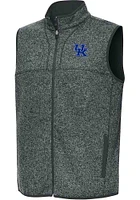 Antigua Kentucky Wildcats Mens Charcoal Fortune Sleeveless Jacket