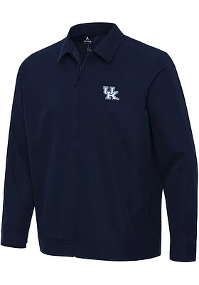 Antigua Kentucky Wildcats Mens Navy Blue Pivot Light Weight Jacket