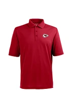 Antigua Kansas City Chiefs Mens Red Pique Short Sleeve Polo