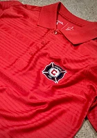 Antigua Chicago Fire Mens Red Illusion Short Sleeve Polo