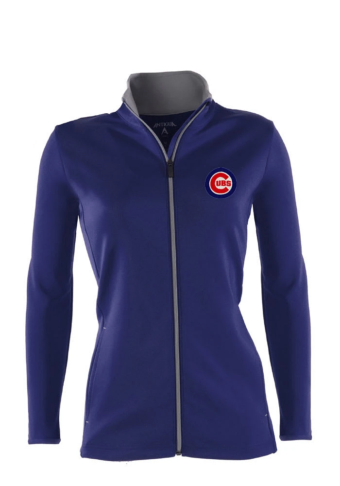 Antigua Chicago Cubs Womens Blue Leader Medium Weight Jacket