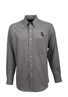 Antigua Chicago White Sox Mens Black Associate Long Sleeve Dress Shirt
