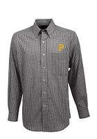 Antigua Pittsburgh Pirates Mens Black Associate Long Sleeve Dress Shirt