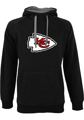 Antigua Kansas City Chiefs Mens Black Victory Logo Long Sleeve Hoodie