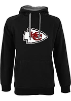 Antigua Kansas City Chiefs Mens Black Victory Logo Long Sleeve Hoodie