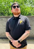 Antigua Pittsburgh Pirates Mens Black Tribute Short Sleeve Polo