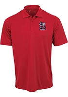 Antigua St Louis Cardinals Mens Red Tribute Version Short Sleeve Polo