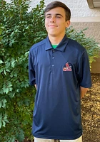 Antigua St Louis Cardinals Mens Navy Blue Tribute Short Sleeve Polo