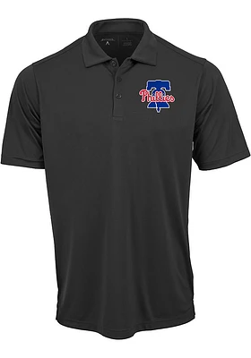 Antigua Philadelphia Phillies Mens Grey Tribute Short Sleeve Polo