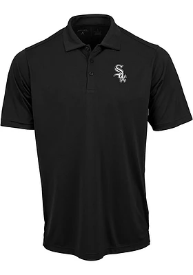 Antigua Chicago White Sox Mens Black Tribute Short Sleeve Polo