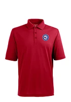 Antigua Philadelphia 76ers Mens Red Pique Short Sleeve Polo