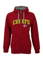 Antigua Kansas City Chiefs Mens Red Victory Wordmark Long Sleeve Full Zip Jacket